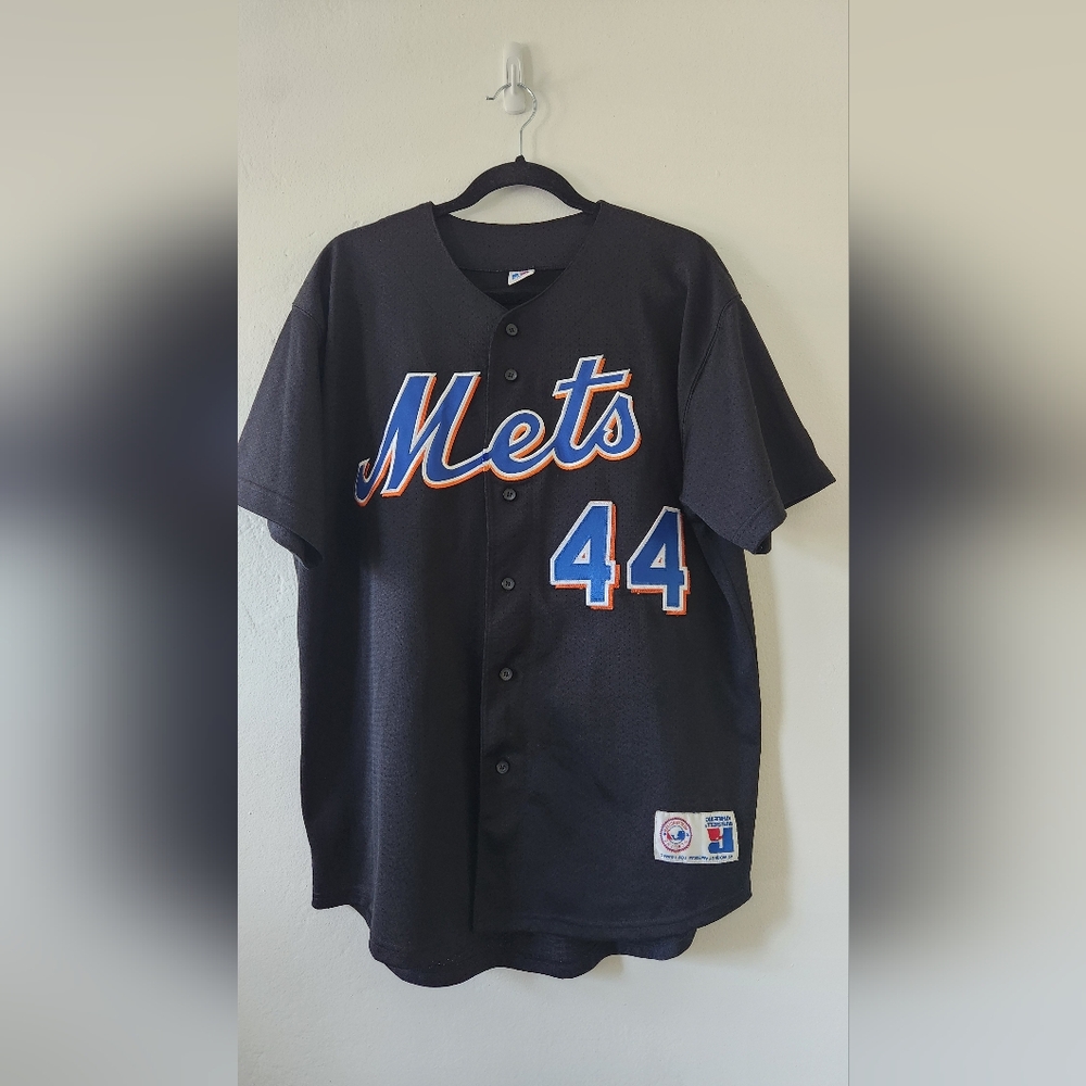 Russel Athletic Black New York Mets Jersey #44 Lastings Milledge